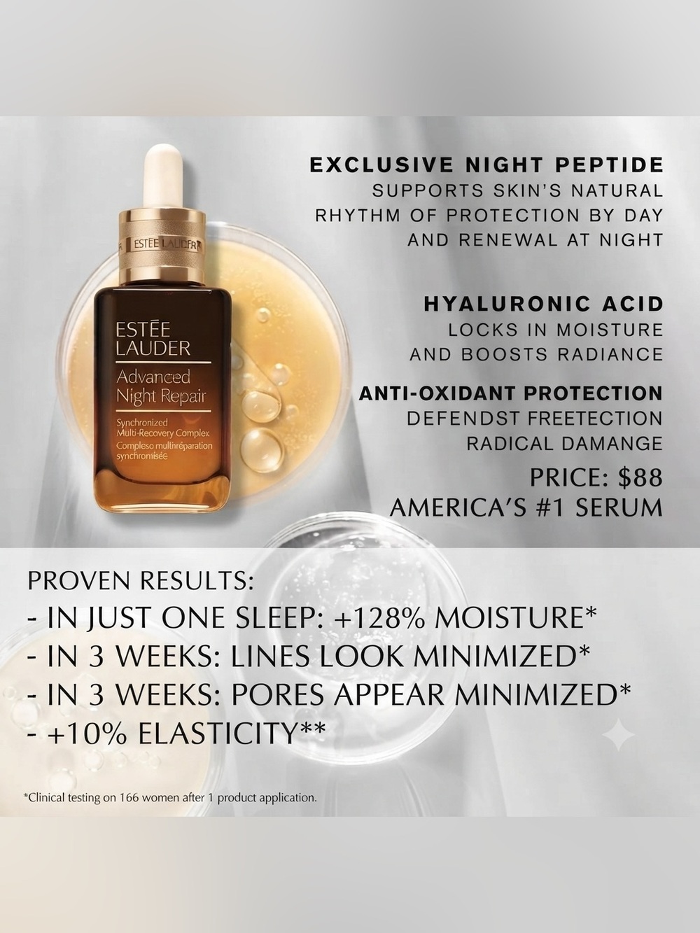 No.1 serum!Estee Lauder Advanced Night Repair 30ml fresh 2026 ed (without box)